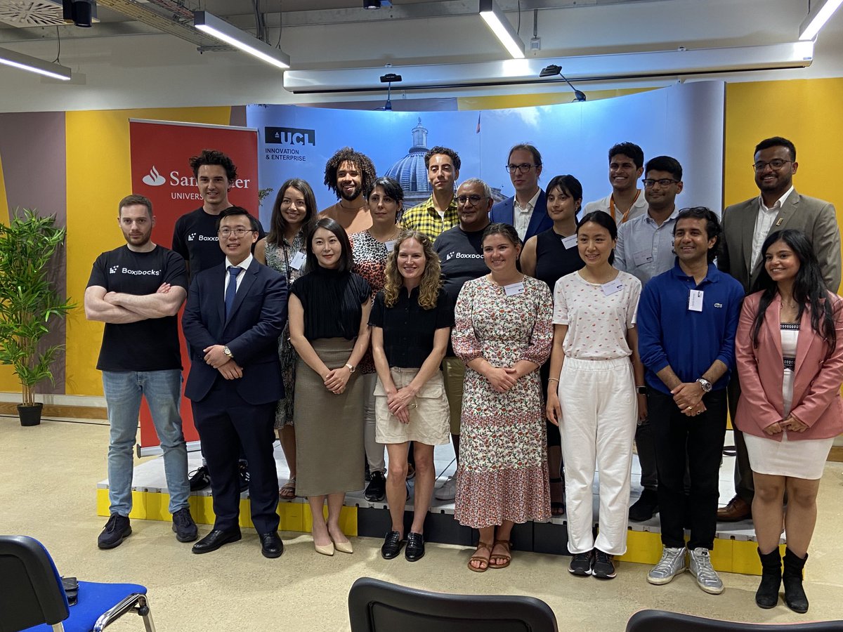 Congratulations to ⁦<a href="/UCLEnterprise/">UCL Innovation & Enterprise</a>⁩ finalists for Startups of the Year ⁦<a href="/periodharmony/">Period harmony 🩸 ✌️</a>⁩ ⁦<a href="/commaperiods/">Comma Periods</a>⁩ <a href="/phas3/">phas</a> ⁦<a href="/enviroble/">Enviroble</a>⁩ ⁦<a href="/BoxxDocks/">BoxxDocks</a>⁩ ⁦<a href="/YourCue_UK/">Your Cue</a>⁩ ⁦<a href="/ZNotesRevision/">ZNotes</a>⁩ ⁦<a href="/knownsource/">knownsource</a>⁩ ⁦<a href="/electroventures/">ElectroVentures</a>⁩ thanks #santanderuniuk