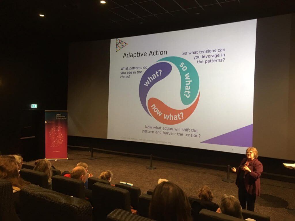 Sioo's tweet photo. What? So what? Now what? Drie vragen van een bedrieglijke eenvoud, aldus Glenda Eoyang. Met ‘Tame Wicked Issues’ verzorgde ze in 2019 een (inter)actieve masterclass, waarover Marguerithe de Man een blogpost schreef https://t.co/7n3zCk7DQv https://t.co/4qiI7uOCOP