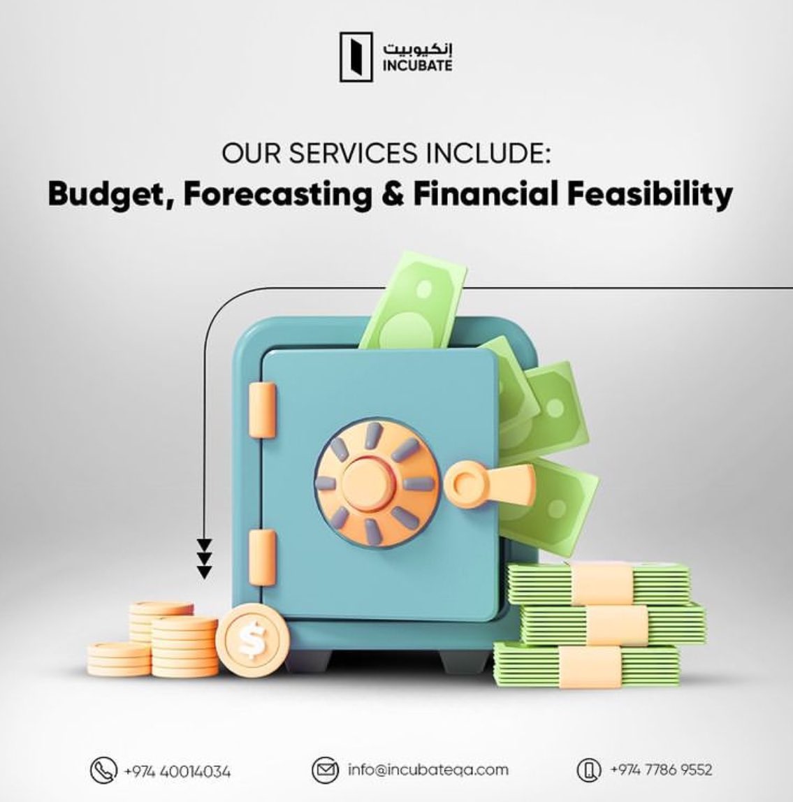 في انكوبيت، نساعدك في جميع الامور المتعلقة بتحديد الميزانية التي تناسب عملك. نقدم دراسات جدوى لمساعدتك في تنفيذ مشروعك، وقياس فرص النجاح، وفهم التزاماتك والصعوبات التي قد تواجهها في المستقبل.