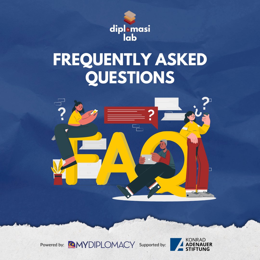 diplomacymy's tweet photo. 1/ Got any questions on #DiplomasiLab 🙋♂️? We've got you covered with some FAQs. If you've still got questions, find out more by checking out https://t.co/m61qZ9kWIC or reaching out to us.
🔗 Register for Diplomasi Lab by 31 July 2022 (Sunday) at https://t.co/k3zzb9OtPY now! https://t.co/zAthFAEUsP