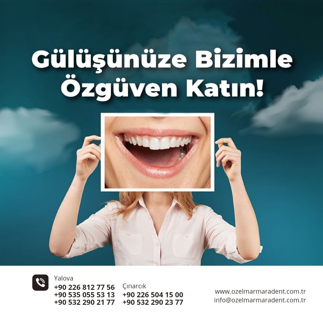 Sağlıklı dişler ve mutlu gülüşler dileriz. ozelmarmaradent.com.tr

📌Yalova Şube
☎️ +90 226 812 77 56
☎️ +90 535 055 53 13
☎️ +90 532 290 21 77

📌Çınarcık Şube
☎️ 0 226 504 15 00
☎️ 0 532 290 23 77
.
.
..
#ozelmarmaradent #dişapsesi #20likdiş #diştaşıtemizliği #zirkonyum