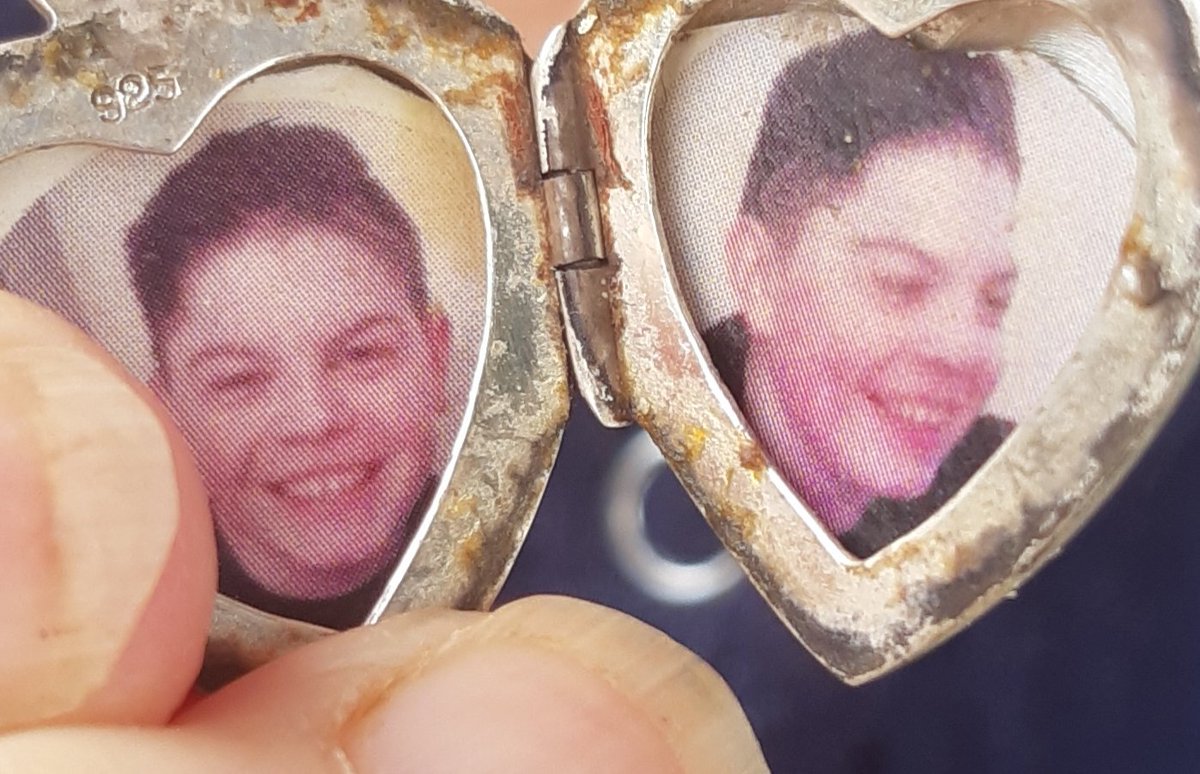 CountyAntrimJud's tweet photo. PLEASE HELP 
If anybody finds a necklace with my nephews picture etched on it like the round necklace in the picture, please DM me, it is very sentimental, it might have been lost around the Stewartstown road area. Please share!!!
Thank you. https://t.co/yyOnYnJwie