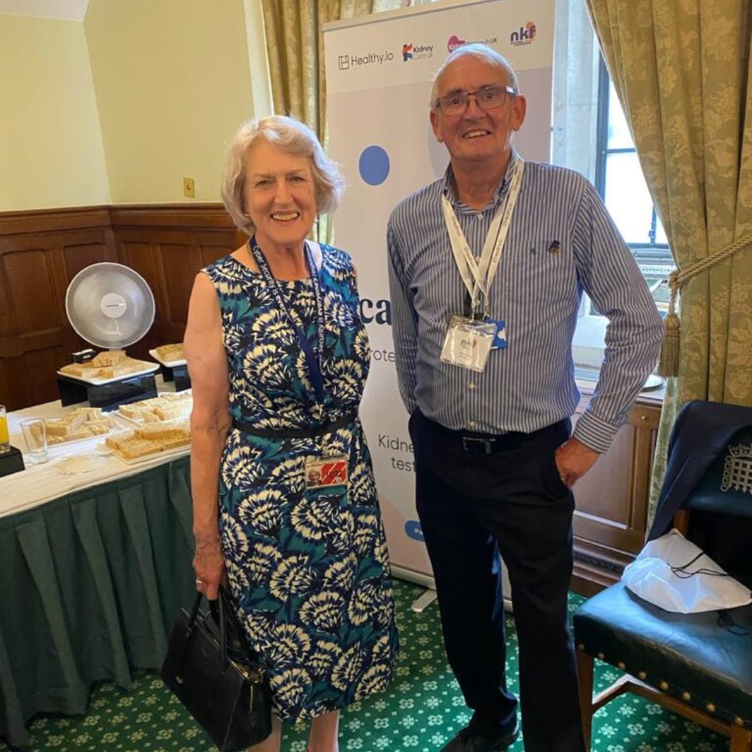 NKF_UK's tweet photo. NKF Chairman, Jim Higgins and Baroness Young in Parliament yesterday discussing the importance that early detection of #KidneyDisease holds #WeeCanHelp https://t.co/540s9ybj7K