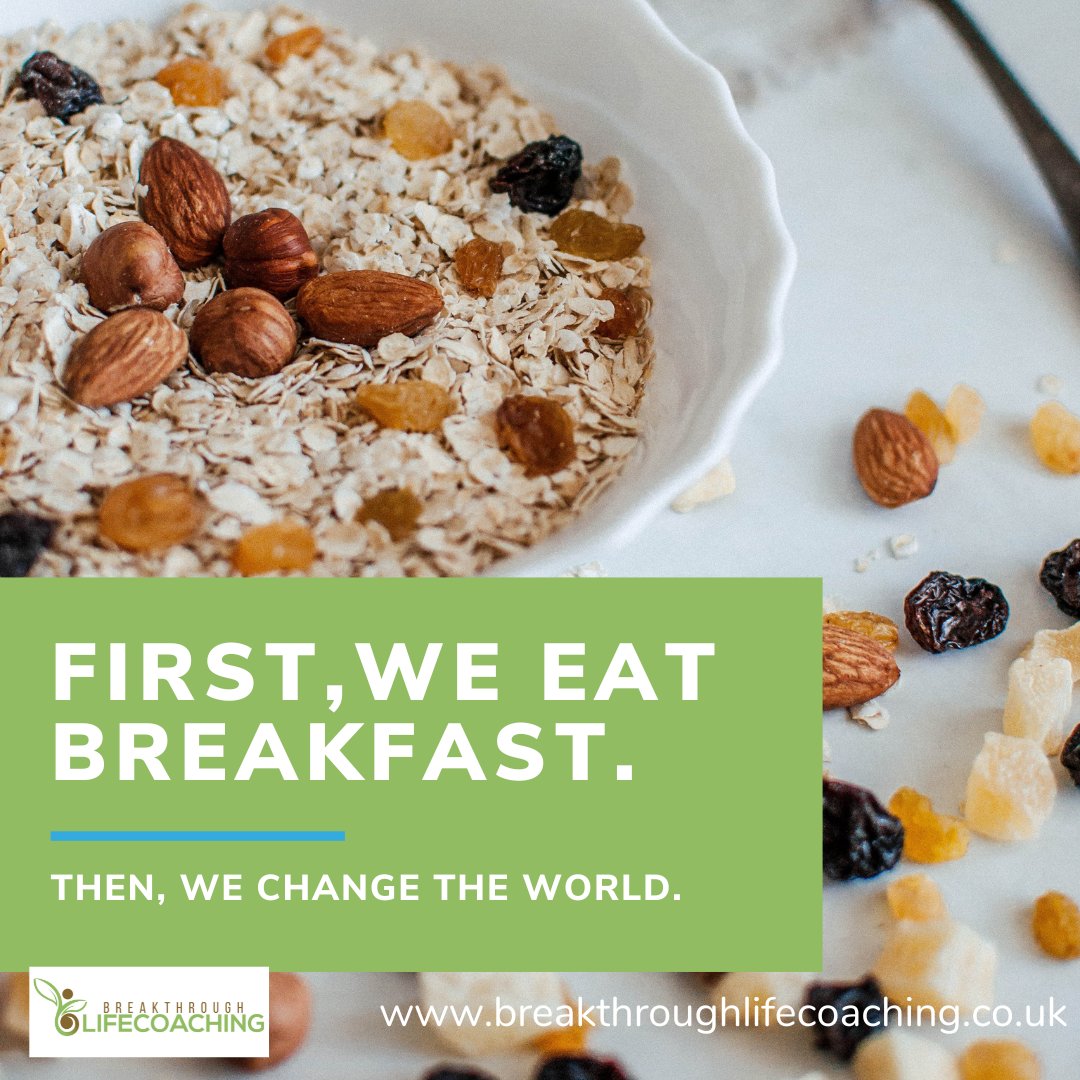 davidbreakerBLC's tweet photo. "First, we eat breakfast. Then, we change the world."

#breakthroughlifecoach #breakthroughlife #qoutesaboutfood #nutrition #lifestyle https://t.co/GRcGPxTBEG