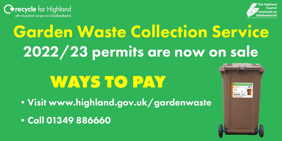 The Highland Council on Twitter "Have you renewed your garden waste