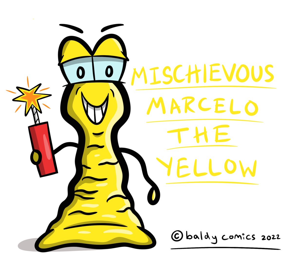 baldycomics's tweet photo. Mischievous Marcelo the Yellow!
One of the Flippy Floppiters…
#fundoodles #characterdesign #cartooncharacters #twitterdoodles #doodles #flippyfloppiters #procreateart #procreatedoodles #baldycomics #readbaldycomics https://t.co/xMqNBUUfXX