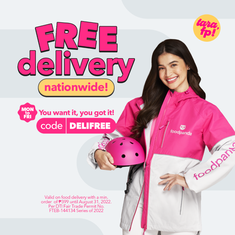 foodpandaPH's tweet photo. All the rumors are true, yeah! Delivery is FREE on the food you love. Wheee~ 😎

Craving a burger? Pizza? Milk tea? Tara, fp! Code: DELIFREE #eatwithfoodpanda #tarafp T&amp;Cs apply.
