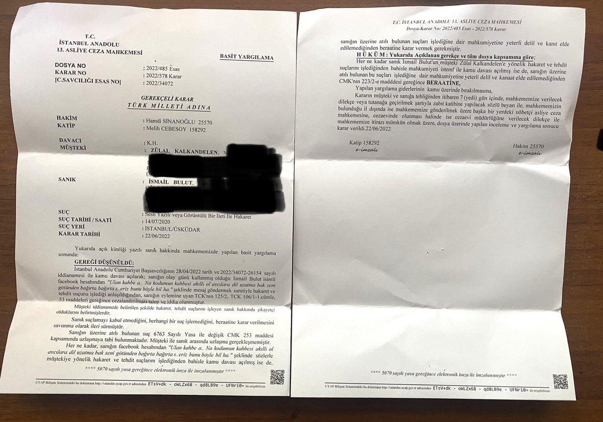 veganzulal's tweet photo. Mahkeme gazeteci ve hayvan özgürlüğü aktivisti olarak avcılık karşıtı yazılarım ve konuşmalarım nedeniyle bana küfürlü tehditte bulunan avcıyı beraat ettirdi!

Suçu işlediğine dair yeterli delil elde edilememiş! Mesajı atarken video mu çekilecekti! @adalet_bakanlik @bybekirbozdag https://t.co/ESh7kYF4qw