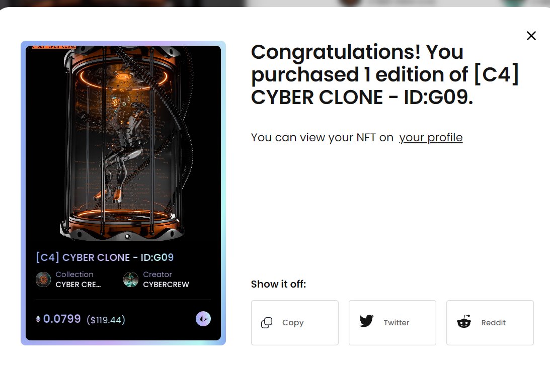 Bought my first <a href="/CYBERCREWNFT/">C Y B Ξ R C R Ξ W</a> NFT at <a href="/GameStopNFT/">gamestopnft</a> 😍😍🥵🥵