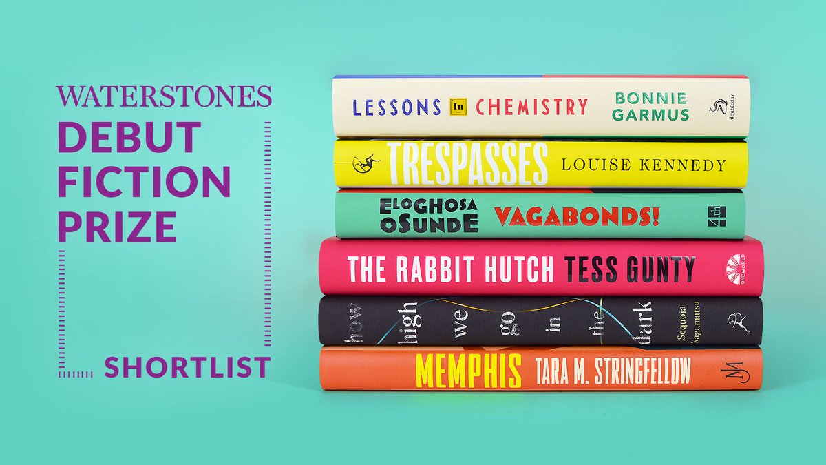 🥳🥂 INTRODUCING THE WATERSTONES DEBUT FICTION PRIZE SHORTLIST!!!! 🥂🥳

Huge Congratulations to the sensational @BonnieGarmus,  @KennedyLoulou, Eloghosa Osunde, Tess Gunty, @SequoiaN and @stringfellowtm!!!! 😍😍

Pop in store now to discover these PHENOMENAL debut novels!!!
