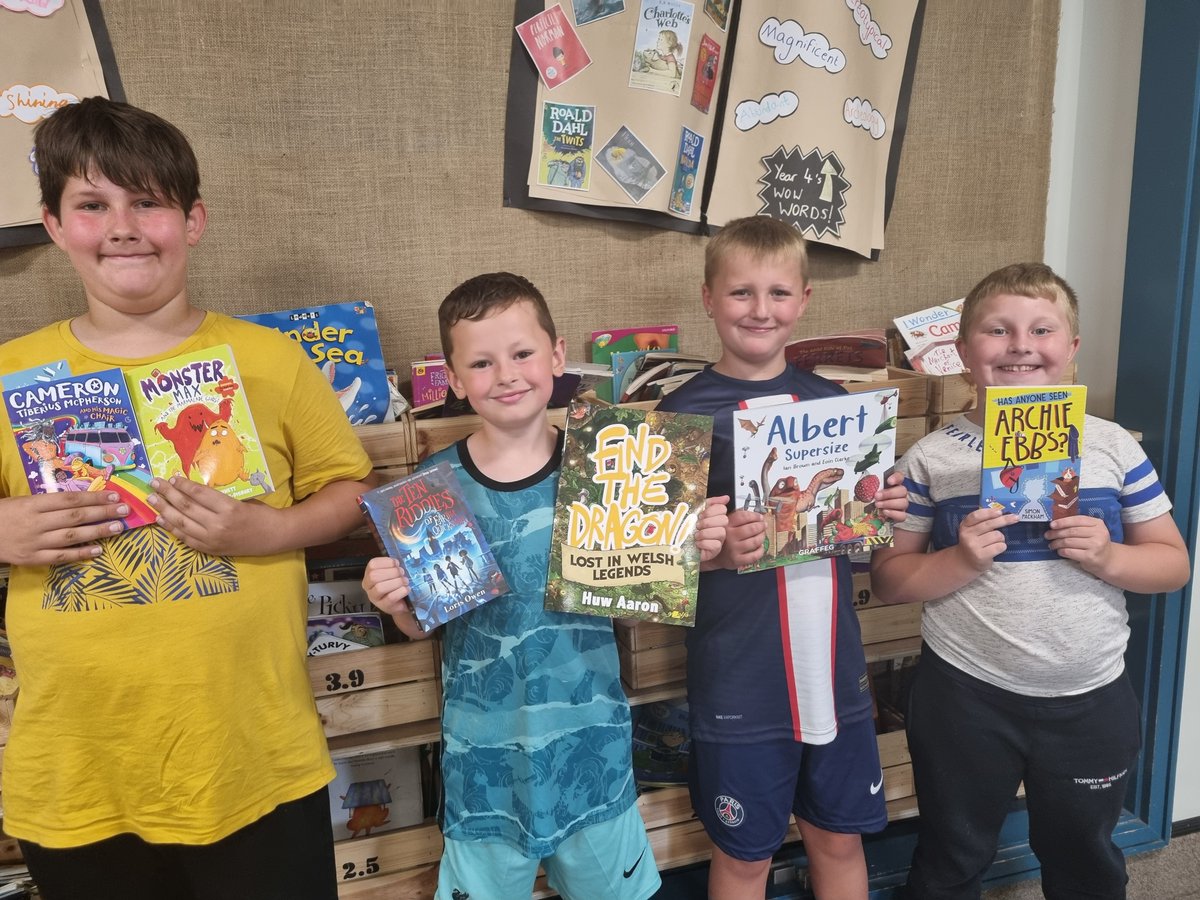 WillowtownDHT's tweet photo. Nur to Y6 have loved choosing their free books from The Books Council of Wales this week. Looking forward to hearing which books you've enjoyed books over the summer holidays 😎📚🌞📚 Thank you @LlyfrauCymru @Books_Wales  #LoveReading #summerofreading #WPSLLC https://t.co/xQip5kriR7