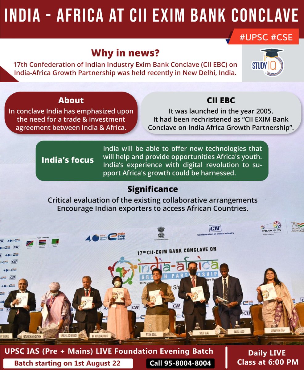 #India - #Africa At Cii #Exim #Bank Conclave

#whyinnews #indiaafrica #ciiexim #bankconclave #ciieximbankconclave #ciiebc #indiafocus #newdelhi #growth #partnership #india #technologies #countries #indiaafricapartnership #indianindustry #africancountries #upsc #cse