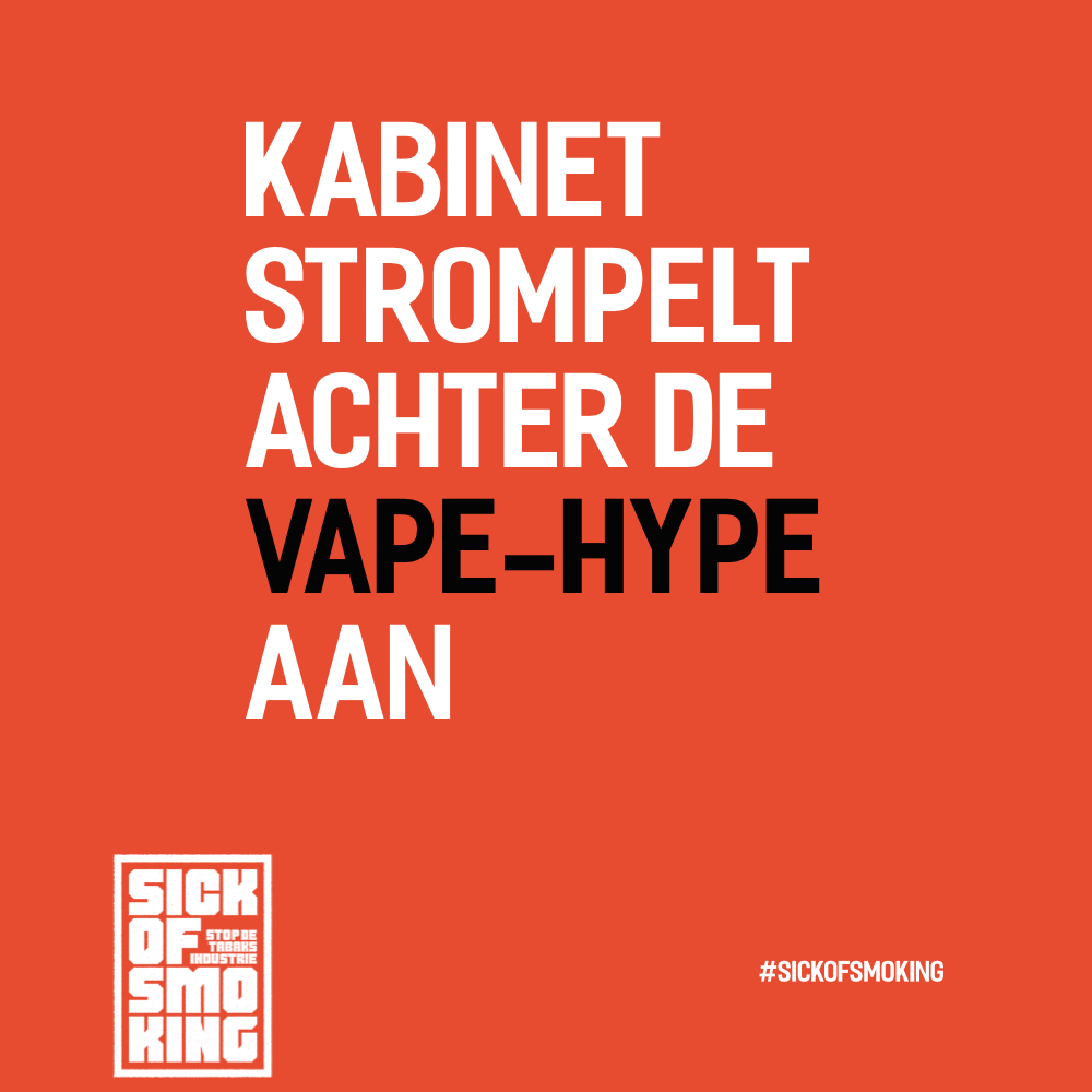 De vape-hype grijpt wereldwijd als een nieuw virus om zich heen. De overheid toont vooralsnog weinig daadkracht om deze nieuwe slag van de nicotine-industrie het hoofd te bieden. ap.lc/u41QL
#sickofsmoking  Teken ook de petitie op sickofsmoking.nl