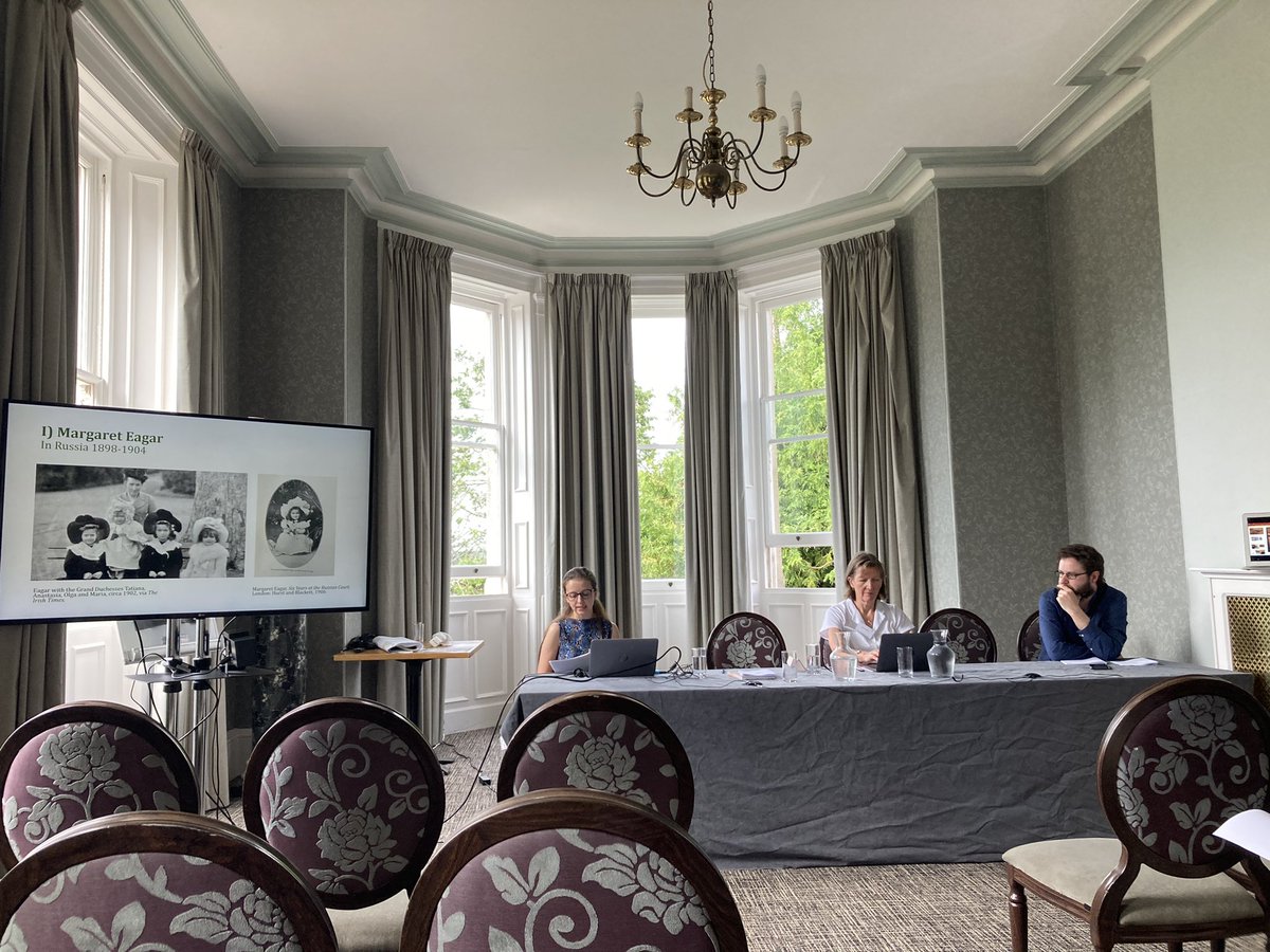 We’re under way with our first panel on travellers and cultural exchange, feat. <a href="/AnnaLively14/">Dr Anna Lively</a>, Ismene Brown, Sarah Russell and Ksenia Malich, and chaired by @HistorianHall
