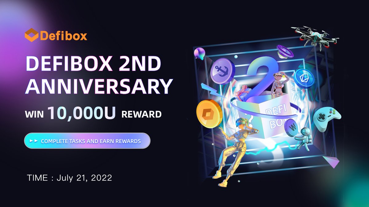 DefiboxOfficial's tweet image. 🎂Celebrate Defibox&apos;s 2nd Anniversary 

$5000 #Giveaway #Airdrops 
🥇DJI Air 2S Drone：1
🥈Sony PlayStation5：1
🥉$3000 worth token and #NFT：500winners
Task：gleam.io/G93Rk/defibox-…

Complete more to earn $10,000 
eos.defibox.io/anniversary2022 (EOS)
wax.defibox.io/anniversary2022  (@WAX_io)