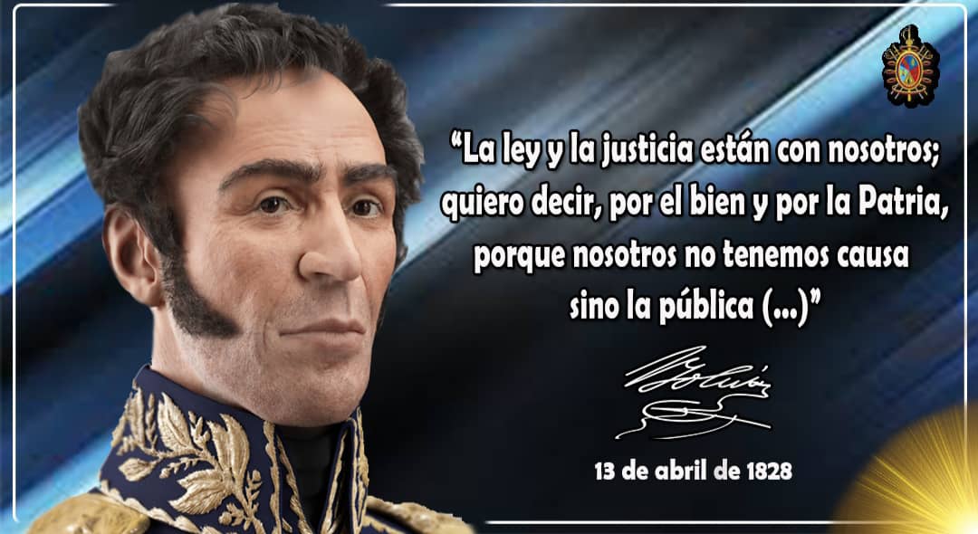📜 #Pensamiento || Nuestro Libertador Simón Bolívar, nos ha dado la demostración más sublime sobre el verdadero amor a la Patria, evidenciándose el alma de un hijo nacido en esta tierra sagrada, cuna de hombres y mujeres que aman la libertad.