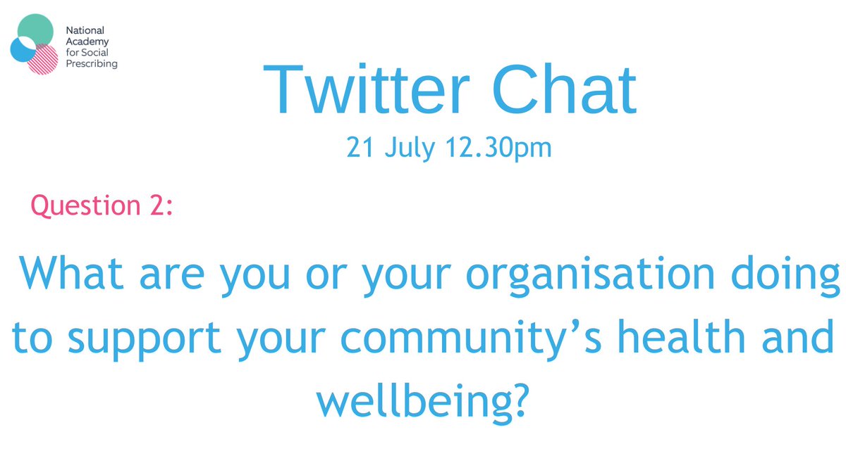 NASPTweets's tweet photo. @JamesCSanderson @HelenStokesLam @BradGudger Q.2: What are you or your organisation doing to support your community’s #health & #wellbeing?
#PowerOfCommunity #ThrivingCommunities #SocialPrescribing
@DelapreAbbey @CanalRiverTrust @ActiveLuton https://t.co/eNUpGgdWgR