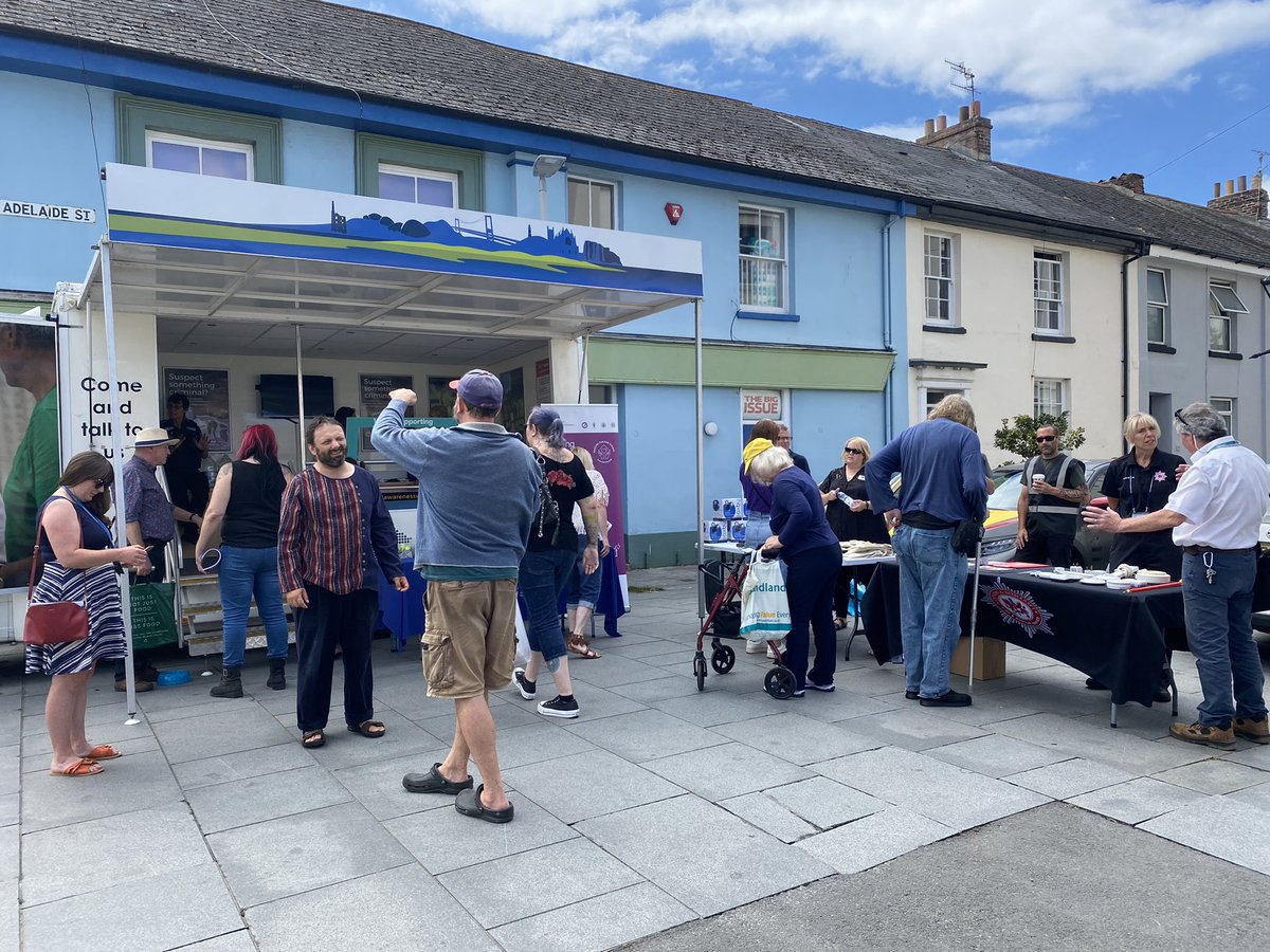 Great turn out for our Stonehouse #ASBAwarenessWeek event today with @plymouthcc @DC_Police @DC_PCC @DSFireUpdates @CrimestoppersUK @PlymCommHomes @WeAreLiveWest @WeAreSanctuary, Feel Safe Scheme, community groups and many many residents!