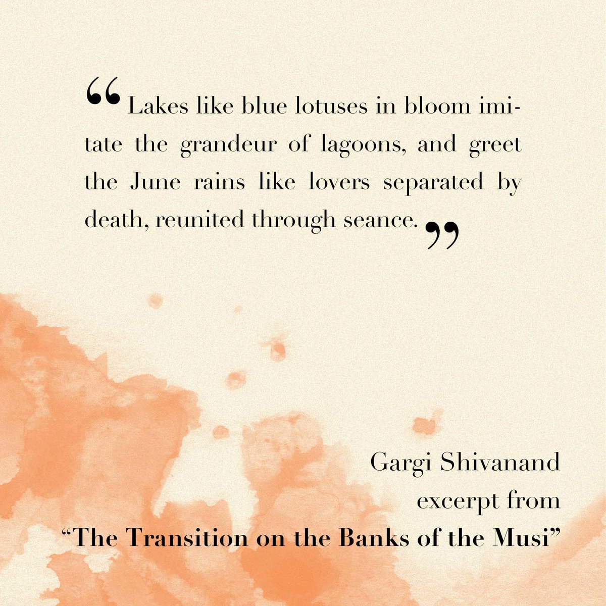 We're sharing a @VereGargi's quote with you today to keep you inspired til the end of the week! Her writing is included in our Epoch Issue 04: Transitions, so don't forget to check that out on our online shop, in case you still don't have it! 🛍️
epochpress.org/shop/