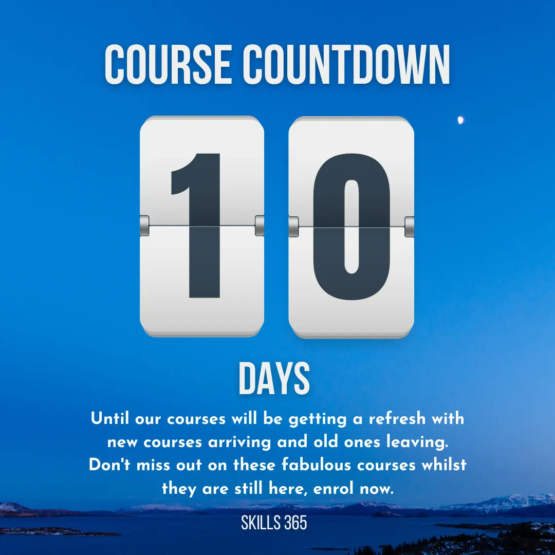 365_skills's tweet photo. 12 days to go! Enrol on our courses now before time runs out.

#Skills365 #2Aspire #familylearning #onlinelearning #onlinecourse #learn #enrol #education #freecourses #office #courses #workexperience #lincoln #workskills #onlinetraining #word #wordprocessing #microsoftskills https://t.co/85gTNkva1P