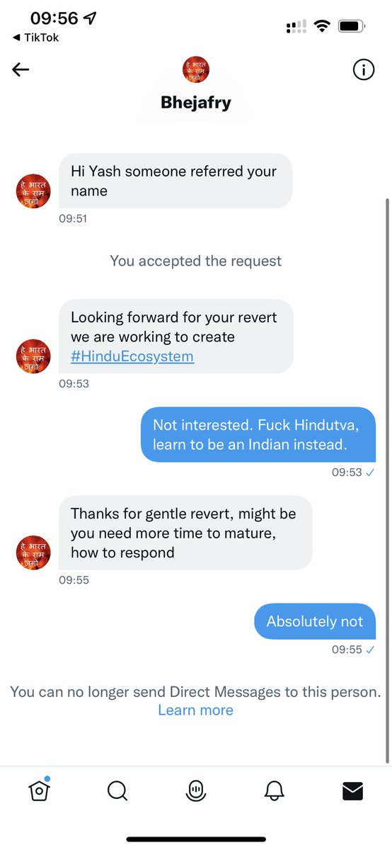 Dear Twitterverse, please don’t refer me for “HinduEcosystems”.

Thanks, An Indian