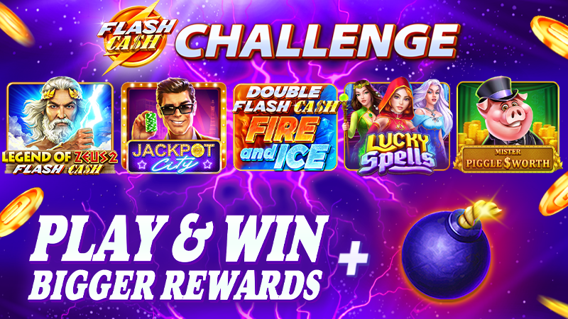 The Flash Cash #Challenge is up and rolling! Play on these games to participate: #Lucky Spells, #Jackpot City, Mr. Piggle$worth &amp; Legend of Zeus 2