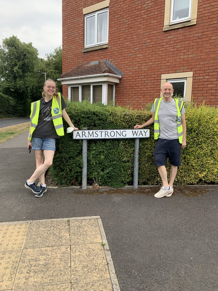 The Armstrongs enjoyed finding Armstrong way on the van run yesterday!