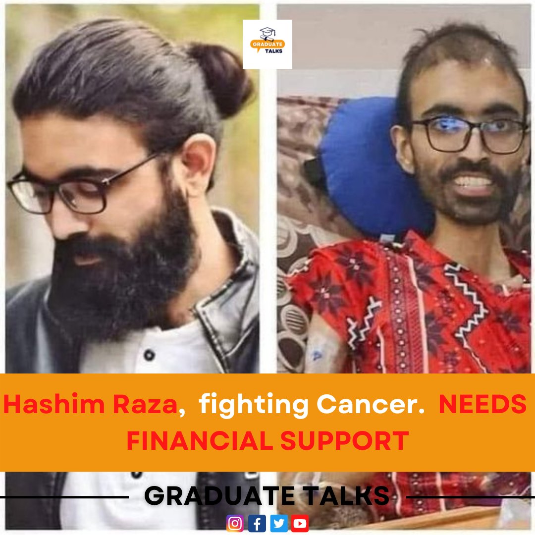 A Young Soul, Hashim Raza, Needs our Financial Support. He is fighting cancer (4th Stage). 
Contact: Hashim Raza Facebook ID (facebook.com/MolanaBeard)
Donate & Share.
_____
(Tags for Reach)
#FortMunro #Islamabad #Lahore 
#لوٹوں_کو_گھسیٹو #نوازشریف_واپس_آو_ملک_بچاو