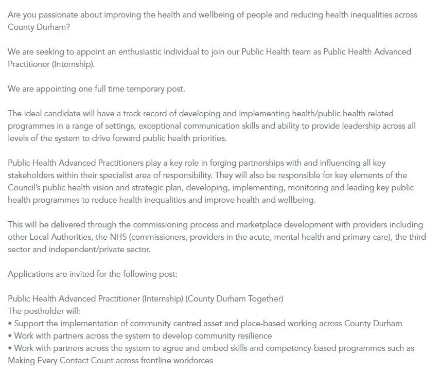 Public Health jobs tweet media