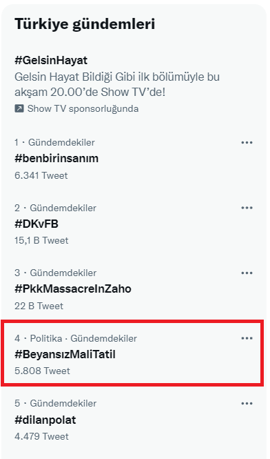 Ne güzel bir görüntü :) 
#BeyansızMaliTatil Ülke gündeminde süzülmeye başladı :) 
Emeğinize Sağlık <a href="/MuhasebeBT/">Muhasebe Bilenler</a> 
Ama Devam 20.000 den aşağı tweet istemiyorum :)