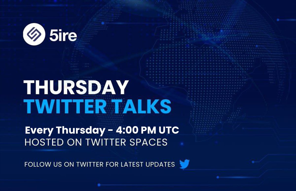 Tune in to listen to Devansh Dubey, Aditya Singh, and Vardaan talk about everything 5ire on Thursday Twitter Talk 🗣

Join The Conversation At 4 PM UTC On Twitter Spaces Today! 🚀

#thursdayvibes #TwitterSpace