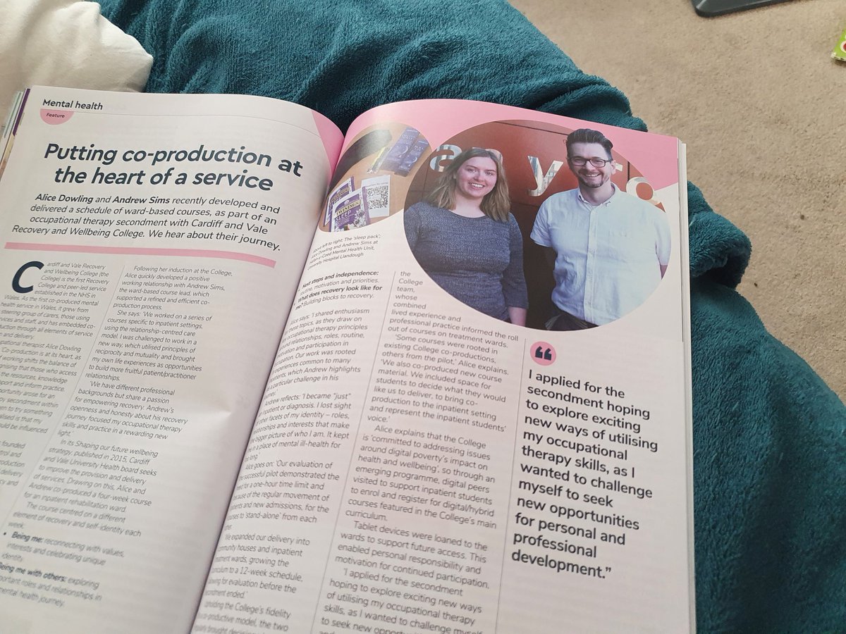 Great article in OT news 'I became 'just' an inpatient or diagnosis. I lost sight of other facets of my identity -roles, relationships & interests that make the bigger picture of who I am. It kept me in a place of mental-ill health for too long' #ValueOfOT
