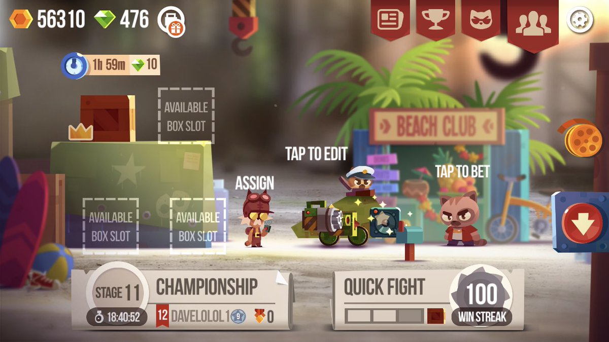 100 win streak in quick fights, C.A.T.S