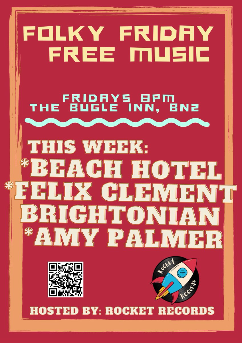 Come to this free gig on Friday. Beach hotel, amy palmer and felix clement brightonian. #bugleinn #music #Brighton