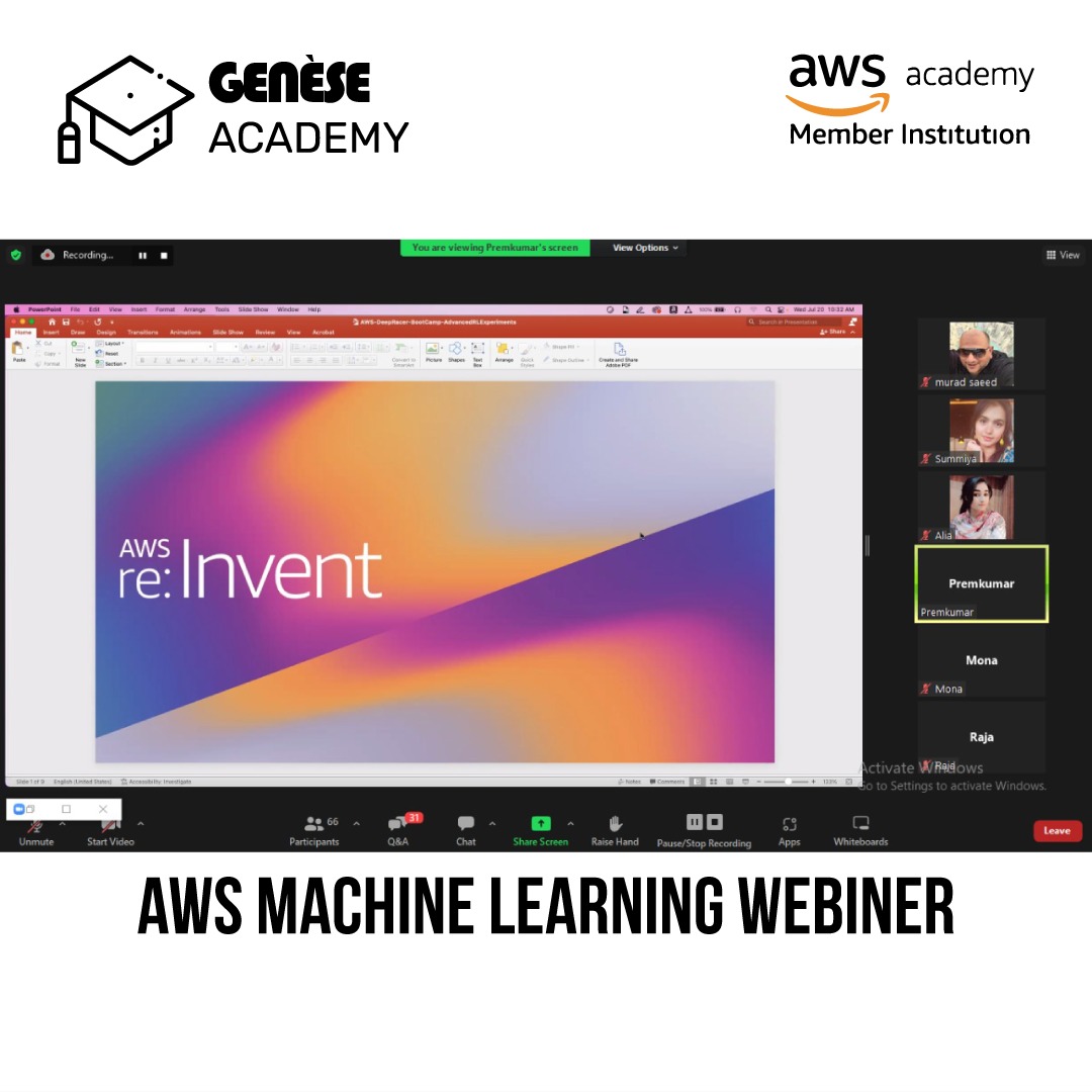 GeneseCloud's tweet image. Had a very excellent session on the Importance of Machine Learning with our incredible speakers Mr. Premkumar & Ms. Mona with 200+ Participants.
We are very grateful to both of our speakers for joining this event and making it worthwhile.
#AWS #machinelearning #AWSML #ai #AIML