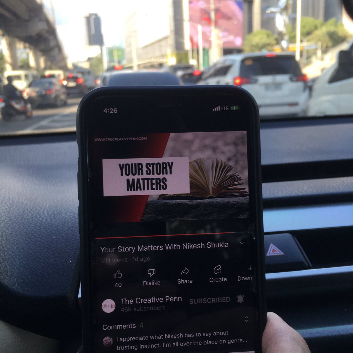 CJEdmunds1's tweet photo. My constant companion in car. Episodes of #TheCreativePenn with author & podcaster @JFPennAuthor
#JFPenn #JoannaPenn
#WritingLife
#WritingCommunity https://t.co/6w3gCpxICm