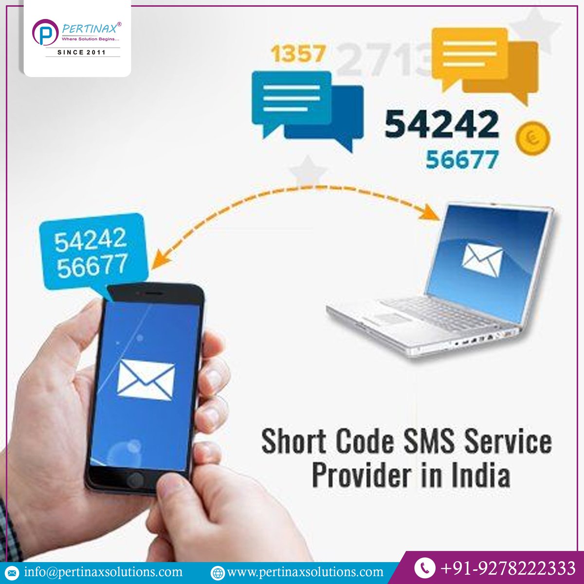 PertinaxGroup's tweet image. 📢 Short Code SMS Service Provider in India
📞 09278222333
🌐 pertinaxsolutions.com
#shortcode #longcode #sms #seoservices #emailmarketing #digitalmarketing #brandpromotion #DigitalIndia #gurgaon #delhincr #noida #delhi #digitalpertinax