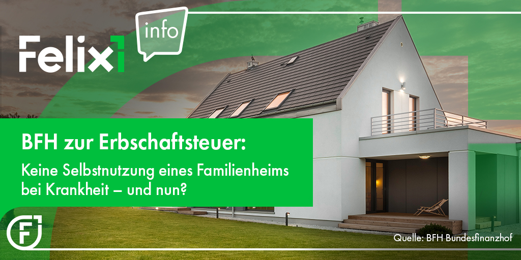 felix1_de's tweet image. Erbt jemand ein #Familienheim und wird von der #Erbschaftsteuer befreit, verliert er diese Befreiung nicht, wenn ihm die eigene Nutzung des Familienheims aus gesundheitlichen Gründen unmöglich oder unzumutbar ist. #felix1 #felix1news #steuern

👉 BFH-PM: bundesfinanzhof.de/de/presse/pres…