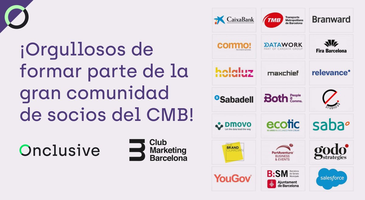 OnclusiveES's tweet photo. ¡Somos oficialmente partners del CMB! ✨ Estamos orgullosos de formar parte de su comunidad de socios junto a estas compañías líderes en sus sectores. Esperamos empezar a colaborar muy pronto en eventos, webinars y otras iniciativas.

¡Muy pronto compartiremos más información! https://t.co/eeoMldzPnn