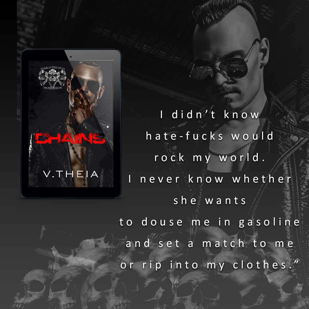 Have you added CHAINS to your TBR?
Brand new bikers to fall for!

Trope: ☆Love to hate you ☆Marriage of INconvenience

PRE-ORDER: mybook.to/ChainsDDMC
Special intro price 2-99! (will return to 3-99 on release)