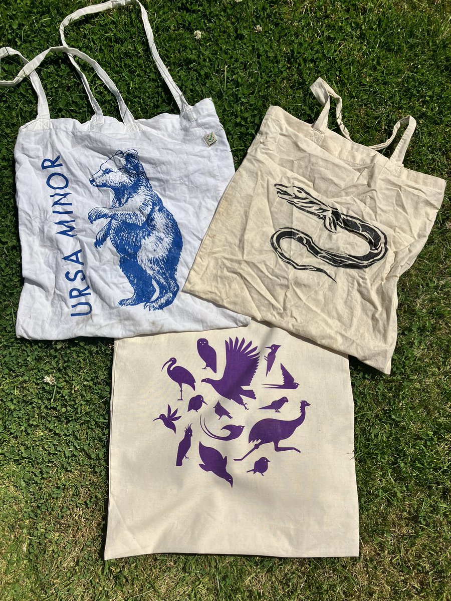 It’s taken a while but I finally have my 3 beastly bags <a href="/BeastlyProject/">Beastly Business Project</a> 😀 #bears by @Ursaminorbakes #eels by <a href="/greenleejw/">Surprised Eel Historian, PhD</a> &amp; #birds by <a href="/_UnderTheSkin/">Under The Skin</a> ….
