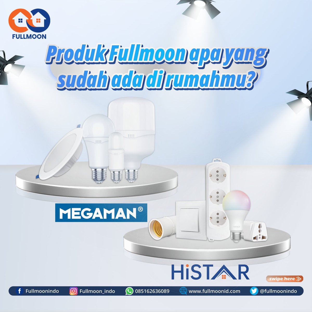 fullmoonindo's tweet photo. Dari sekian brand dan banyaknya produk yang Fullmoon punya.
Produk mana nih yang udah ada di rumahmu? 🥰
Komen di bawah yaa 😉
.
tag: #CreateInfinitePossibility #fullmoonjayaabadi  #lampuLED  #megaman kamis CCTV https://t.co/JH223Mt4Gs