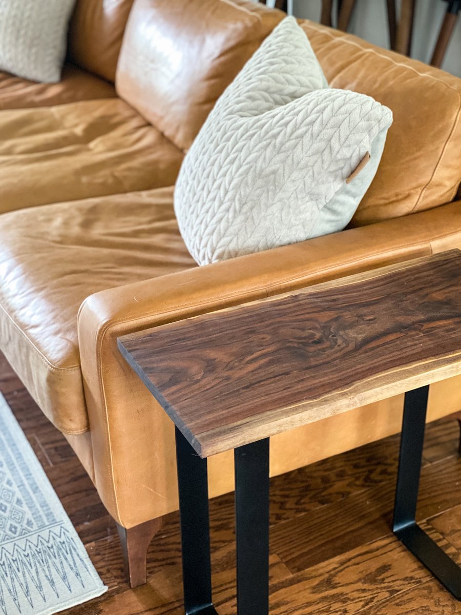 TheSociableHome's tweet photo. We've been redesigning our home with our own hand-made products. The oversized walnut coffee table is built to match the length of our couch, so no cups or feet go without a place to rest.
#coffeetable #sidetables #darkwalnut #woodworking #livingroomfurniture l #funituredesign https://t.co/Ljjgo0Hgdc