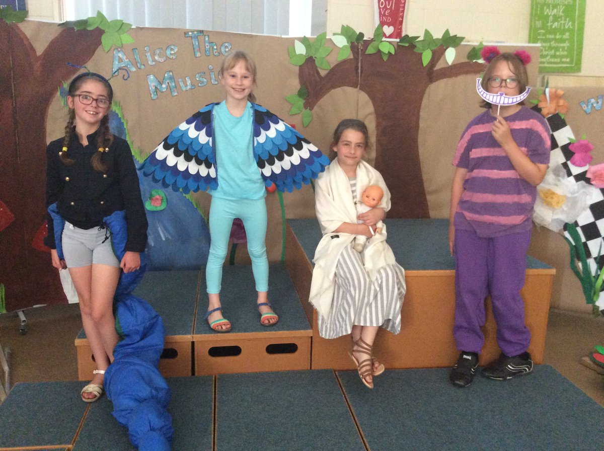 BarninghamCEVCP's tweet photo. Alice the Musical was such a hit! Well done Owl Class. Best of luck to our Year 6 pupils as they get ready to move to secondary school this September. #year6 #alicethemusical @BCEVCPOwls https://t.co/oLSfWGd31u