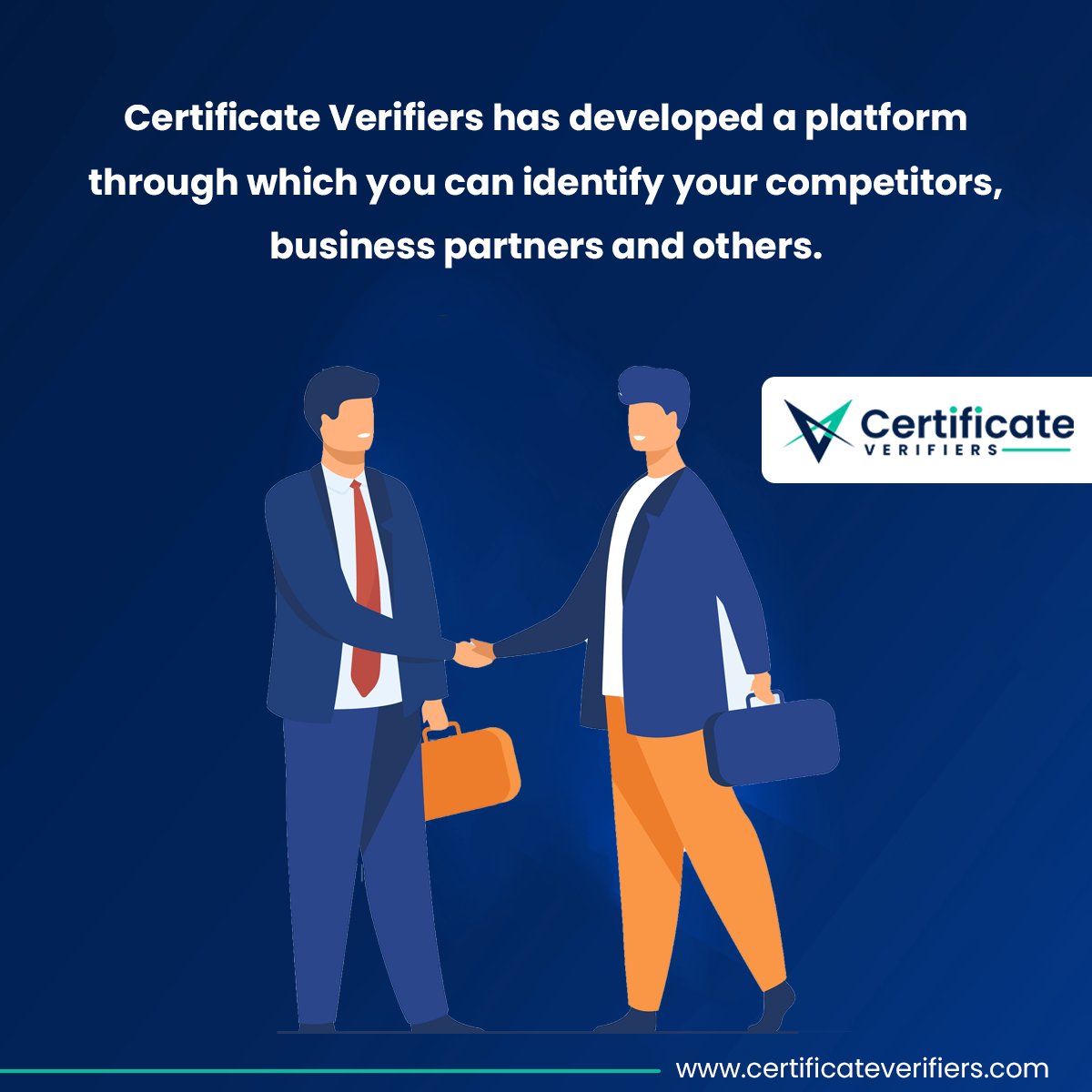 Certificate Verifiers has developed a platform through which you can identify your competitors, business partners and others.

Visit: certificateverifiers.com

#onlineverification #CertificateVerifiers #cv #busniessverifiers #document #verification #busniess