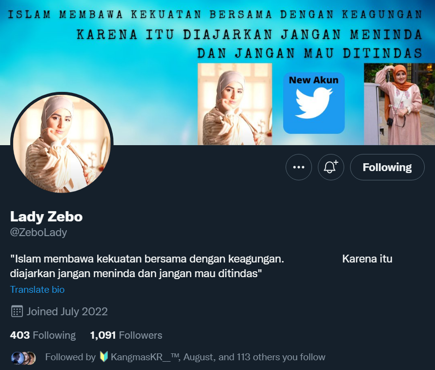 BiLLRaY2019's tweet photo. Breaking News..!

Selamat sore sahabat #NetizenProNKRI, mohon maaf menggangu waktunya, semoga berkenan follow akun baru @ZeboLady akun lama kena suspend permanen (Account suspended). 

Terima kasih atas perhatiannya.

Wassalam,
@BiLLRaY2019 https://t.co/3hvJLc5zER