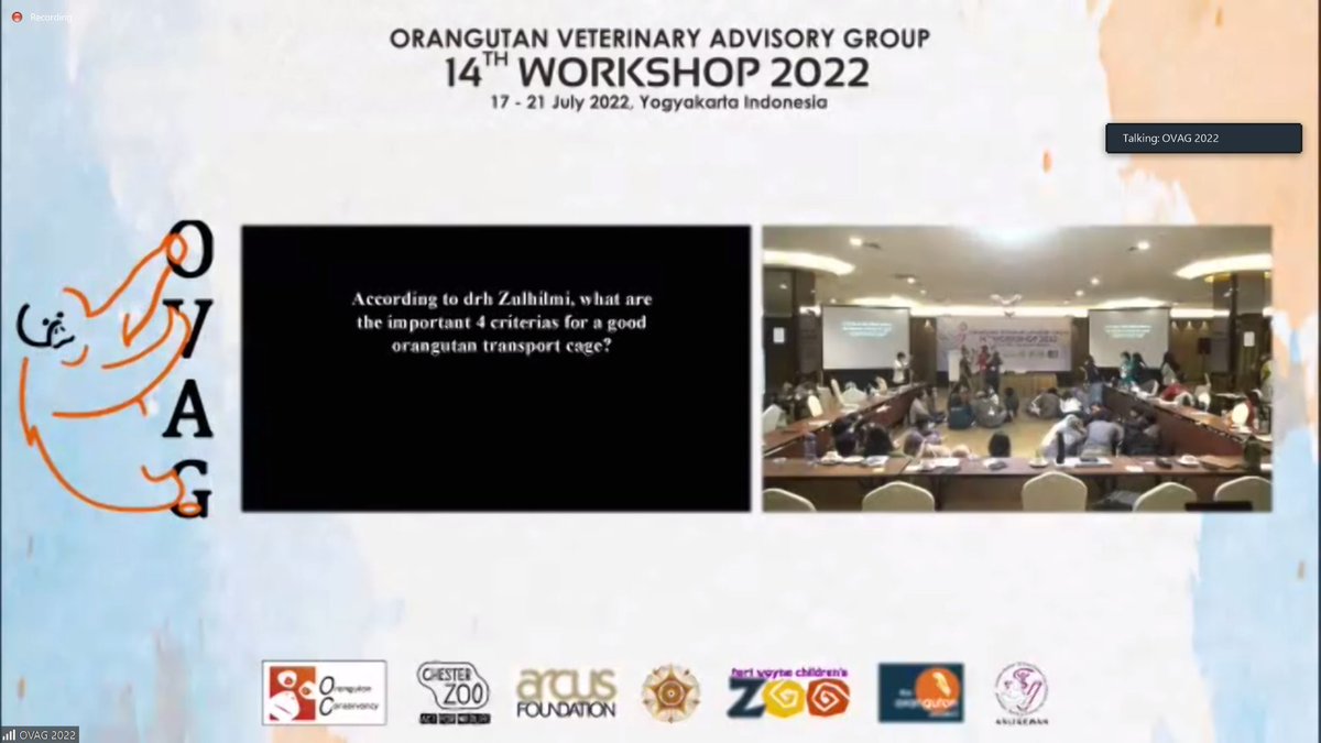 elizabethrdp1's tweet photo. Thank you Orangutan Veterinary Advisory Group (OVAG) for the last 5 days.
I learned a lot and refresh my memories about orangutans and gibbons.
From pain management until enrichment!
Looking forward to attending in person next year ^^
#orangutan
#OVAG14th https://t.co/nnExkwR3eQ