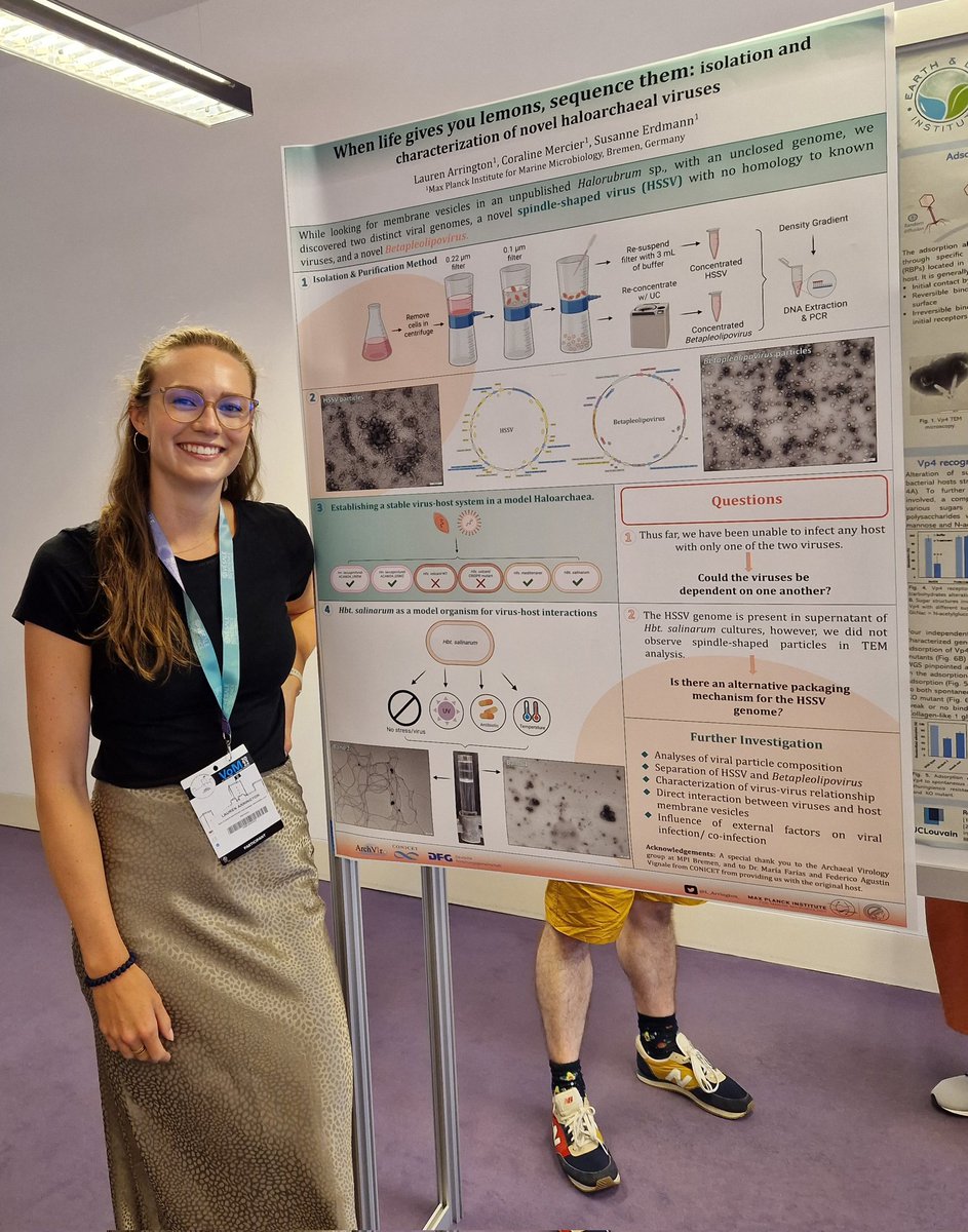 L_Queiss's tweet photo. When life gives you Lemons, sequence them! Come check out my poster today in PS3-R4.12 about two novel haloarchaeal viruses at the @VoM_2022 Conference in Portugal. @ErdmannLab https://t.co/1QGkQM2nDq