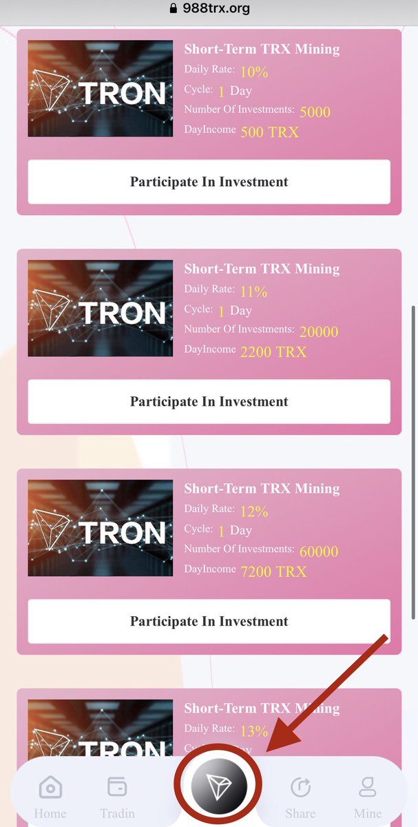 📡NEWS:Cryptocurrency mining platform #TRON, short-term mining up to 15%, earning $10,000 per day.  

🔗Official link: 988trx.org/pages/register…

👩‍💻Mining Tutorial: t.me/skytrx988

🚀🚀 #Spain #Brazil #Mexico 
@cctip_com airdrop 0.3 USDT 90