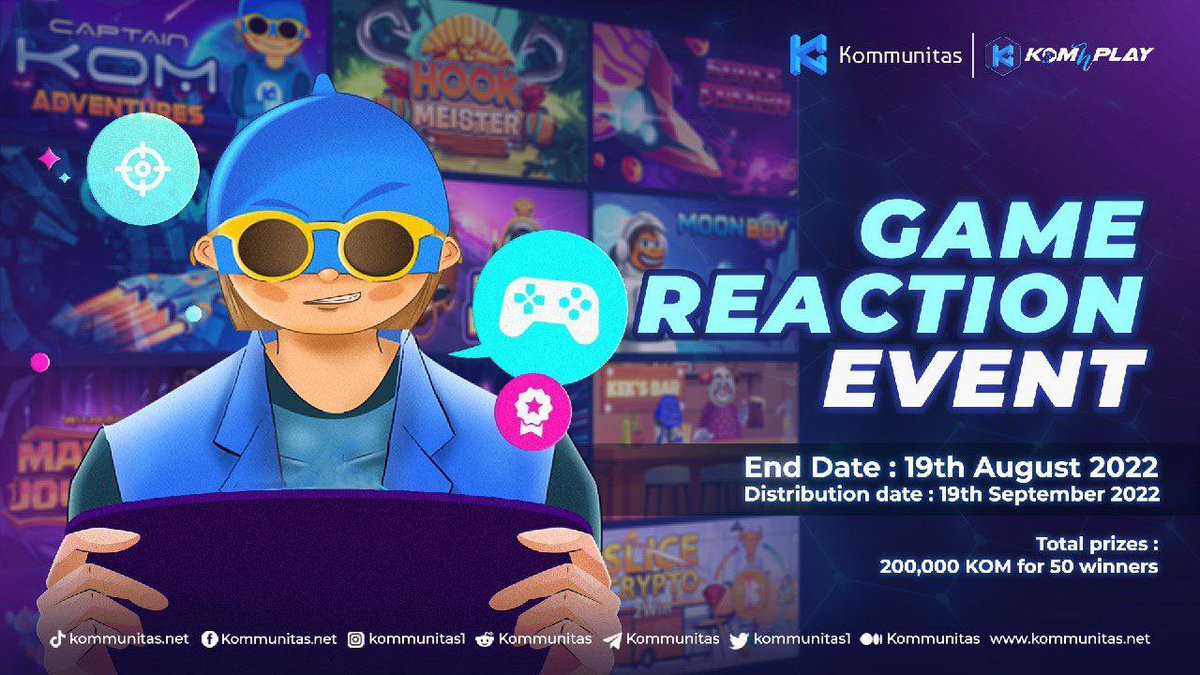 kommunitasnet's tweet photo. Hello, $KOMmunity!

🎮 How are you doing? We have something special in-store for you! #Kommunitas present our "KomNPlay Game Reaction Event"!

🎉 It's been more than a month since we launched KomNPlay, hence we want to know how much fun you had when playing KomNPlay https://t.co/oUAfcXWGRM